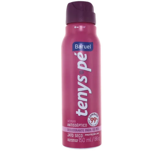 Desodorante Jato Seco Para Pés Baruel Tenys Pé Womam Frasco 150ml - BARUEL