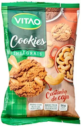 Cookie Integral Castanha De Caju 80g Vitao - VITAO