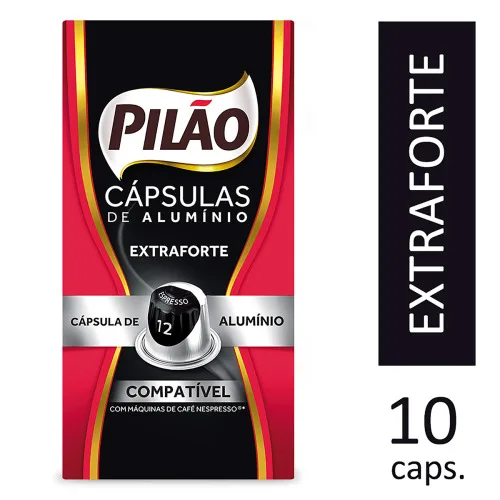 Café Em Cápsula Torrado E Moído Espresso 12 Pilão Caixa 52g 10 Unidades - PILAO
