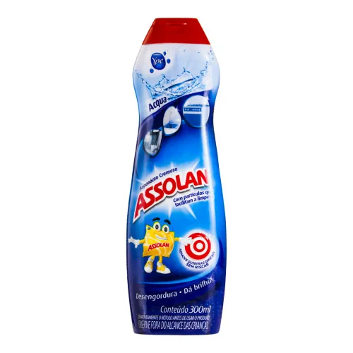 Saponáceo Cremoso Acqua Assolan Frasco 300ml - YPÊ