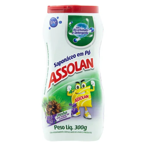 Saponáceo Em Pó Com Detergente Pinho Assolan Frasco 300g - YPÊ