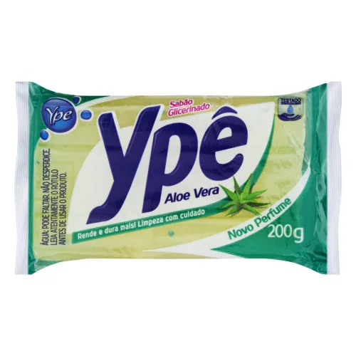 Sabão Em Barra Glicerinado Aloe Vera Ypê Pacote 200g - YPÊ