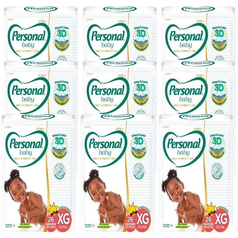 Fralda Descartável Personal Baby Premium Mega XG 26un