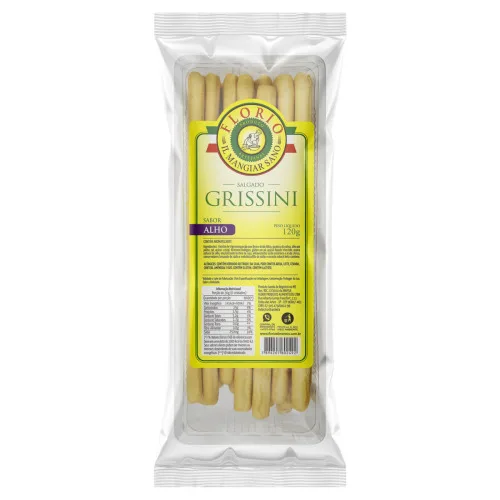 Grissini Salgado Alho Florio Pacote 120g - FLORIO
