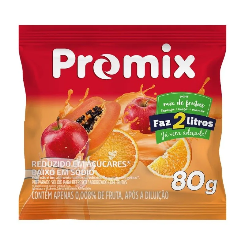 Refresco em Pó Promix Mix de Frutas 80g