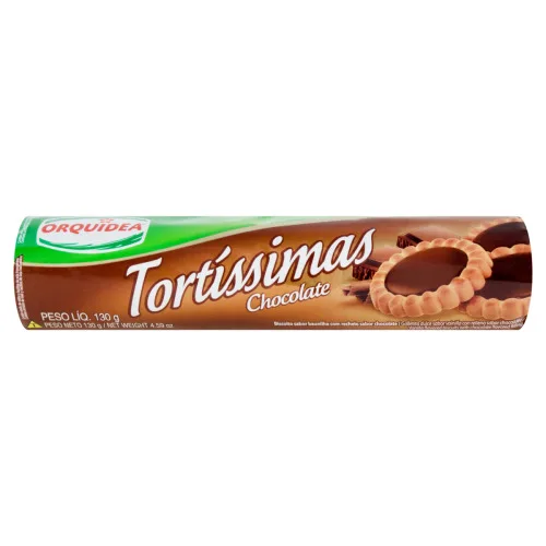 Biscoito Recheado Baunilha Com Recheio De Chocolate Orquídea Tortíssimas Pacote 130g - ORQUIDEA