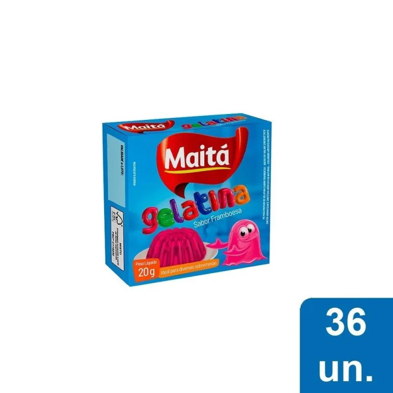 Gelatina Maitá Framboesa 36x20g - Não Informado