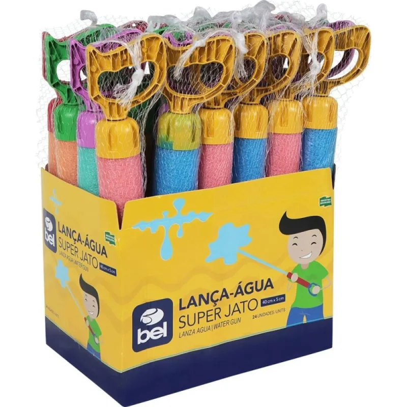 LANÇA-ÁGUA Super Jato BEL 38 CM (sortido) Pistola de água Resistente, Piscina, Praia e Brincadeiras AO AR Livre - Bel