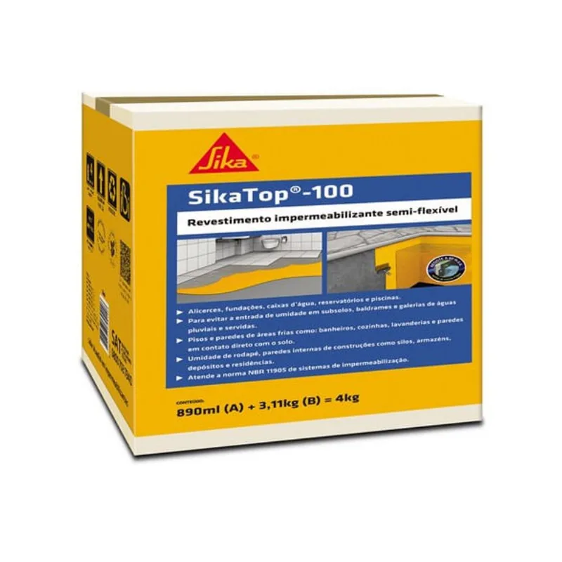 impermeabilizante top 100 4kg sika - 428058