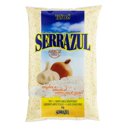Arroz Polido Tipo 1 Serrazul Pacote 5kg - SERRAZUL