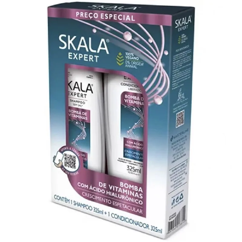 Kit Skala: Shampoo + Condicionador Bomba de Vitaminas 700ml