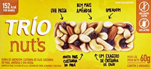 Barra De Cereal Trio Nut S Tradicional 2unidade X - GLOBALBEV