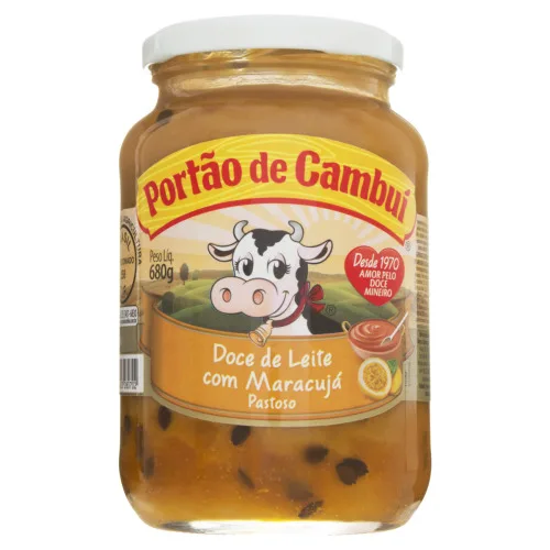 Doce De Leite Pastoso Com Maracujá Portão De Cambuí Vidro 680g - PORTAO DE CAMBUI