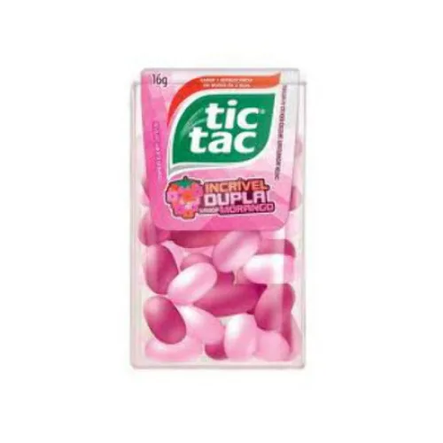 Pastilha Morango Incrível Dupla Tic Tac Caixa 16g - TIC TAC