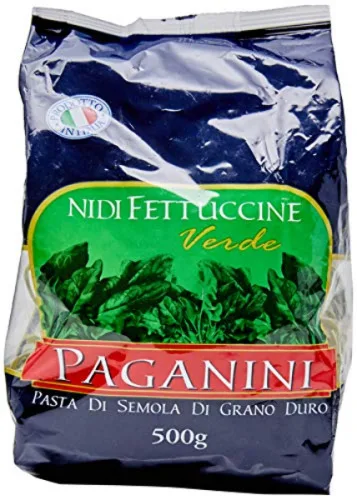 Macarrão De Sêmola Grano Duro Fettuccine Nidi Verde Paganini Pacote 500g - PAGANINI