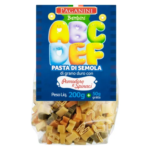 Macarrão Paganini Letrinhas Bambini 200gr - PAGANINI