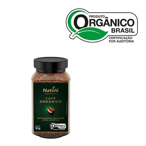 Café Solúvel Liofilizado Orgânico Native Vidro 90g - NATIVE
