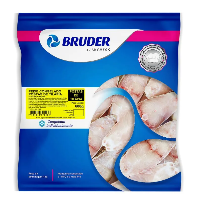 Posta De Tilápia Bruder Congelado 600g