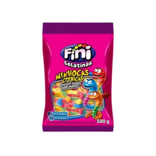 Bala De Gelatina Fini Minhocas Cítricas - FINI