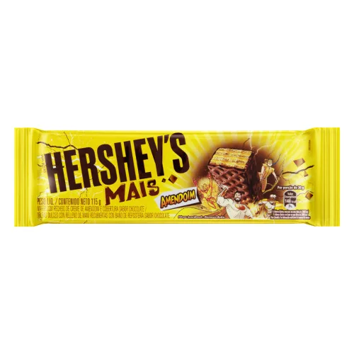 Wafer Recheio Amendoim Cobertura Chocolate Hershey S Mais Pacote 115g - HERSHEY S