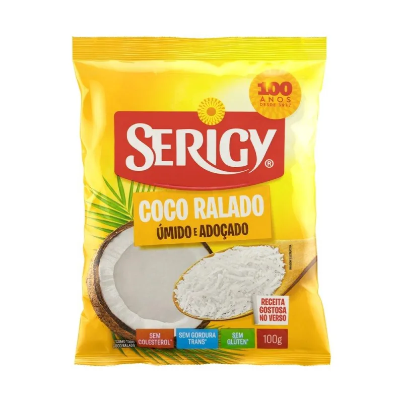 Coco Ralado Serigy Extra Úmido Adoçado 100g - Não Informado
