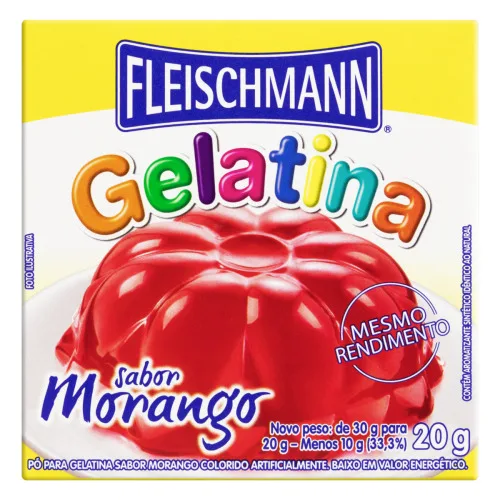 Gelatina Morango Fleischmann - FLEISCHMANN