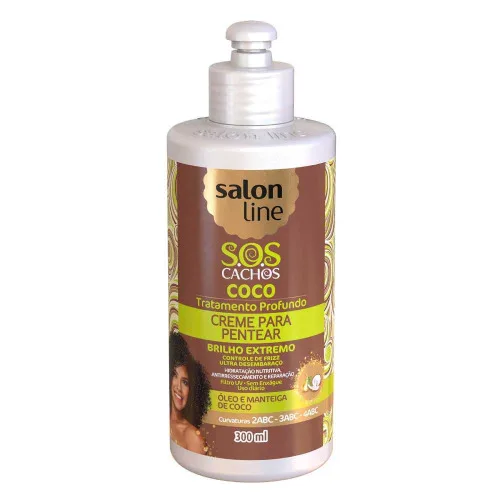 Creme Para Pentear Salon Line 300ml Sos Coco Unit - SALON LINE