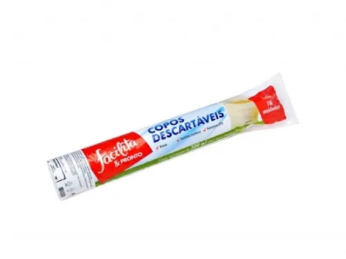 Copo Plastico Facilita Pronto Branco C/100 - PRONTO