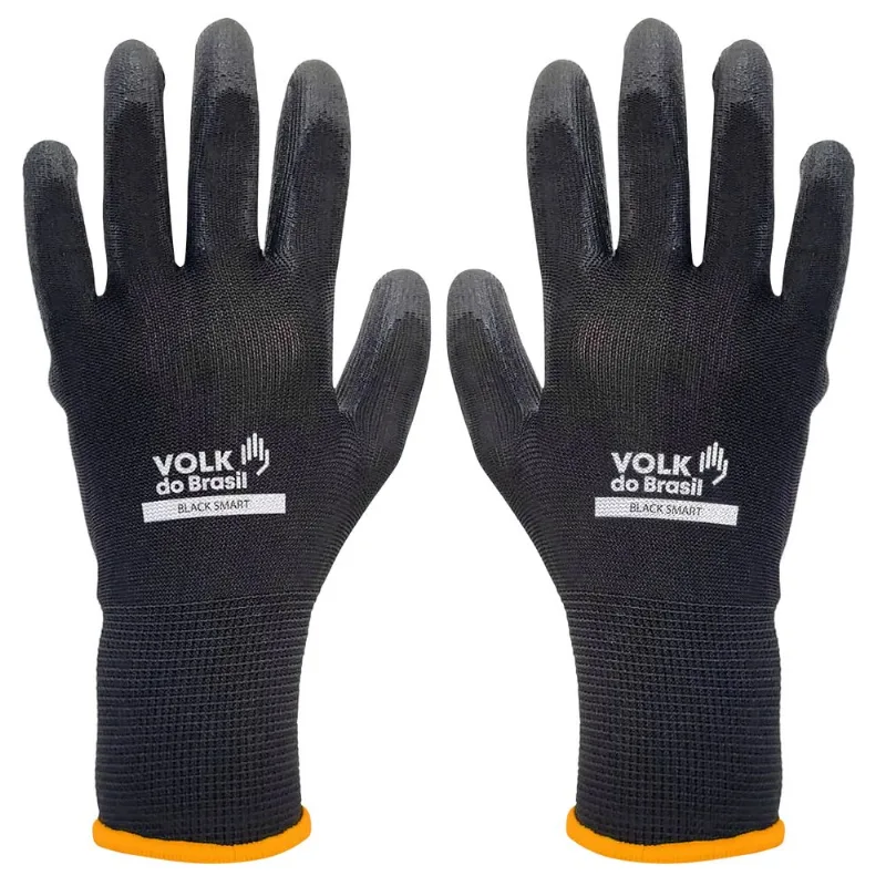 Luva de Segurança Tátil Black Smart 12 Pares Volk do Brasil 103128207 P - 103128207X12