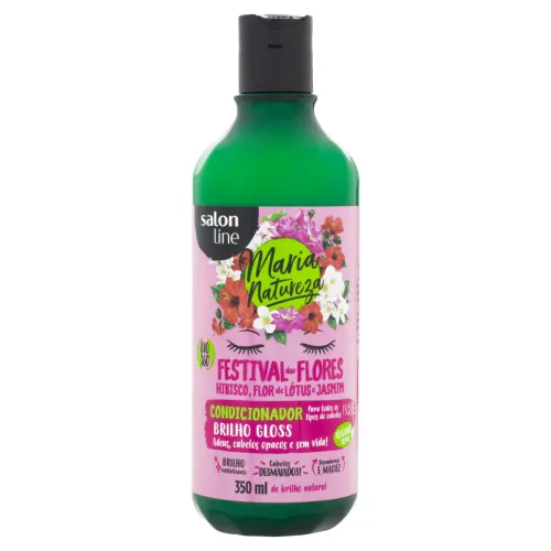 Cond Salon Line Maria Natureza Fest Flores 350ml - SALON LINE