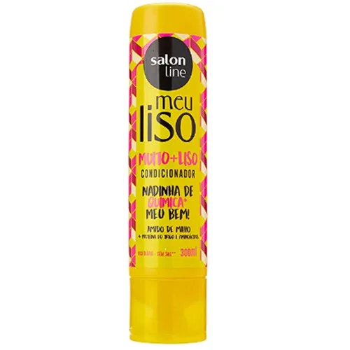 Cond Salon Line Meu Liso 300ml Amido De Milho - OMO