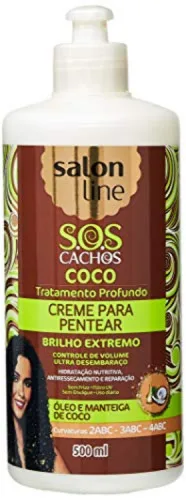Cr P/pentear Salon Line 500ml Coco Sos - SALON LINE