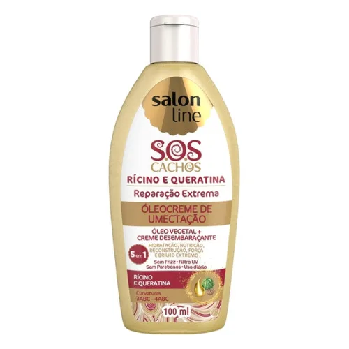 Oleo Creme Salon Line Ricinio E Que 100ml - SALON LINE
