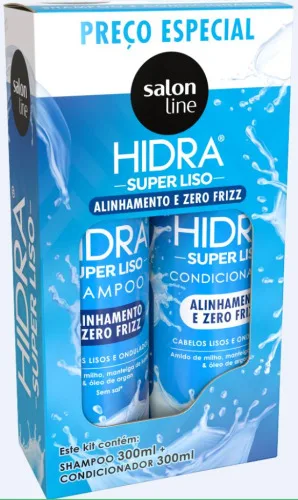 SALON LINE HIDRA KIT SH COND 300ML SUPER LISO - SUPER