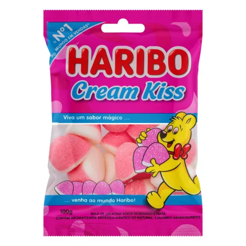 Bala Haribo Cream Kiss 100g - HARIBO