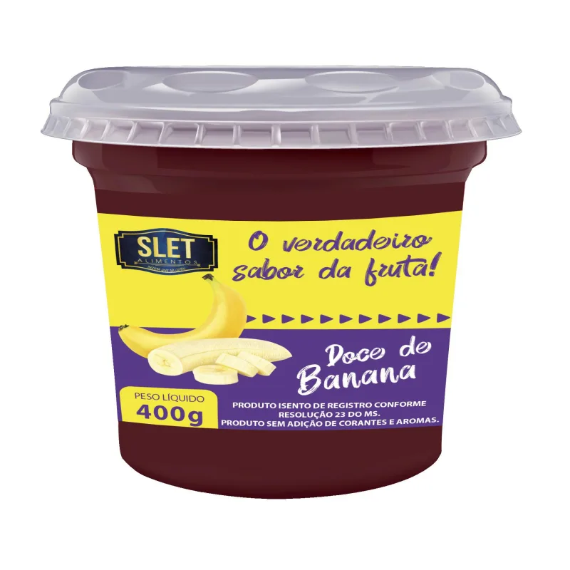 Kit Doce De Banana Da Fruta 12 Potes 400g - Não Informado