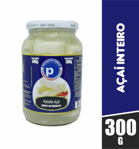 Palmito Acai Inteiro 300g Public - PUBLIC