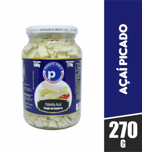 Palmito Acai Picado 270g Public - PUBLIC