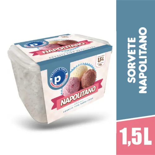Sorvete Public 1.5l Napolitano - PUBLIC