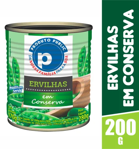 Ervilha Public 200g Lata - PUBLIC
