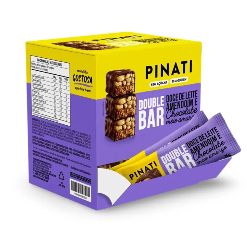 Barra Double Sabor Doce Leite Amendoim E Chocolate Meio - Não Informado