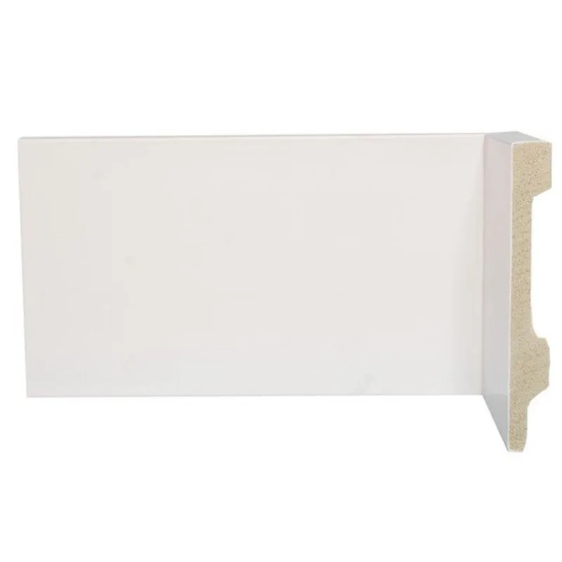 Rodapé Graddus Flat GR120LS 12Cm Poliestireno Branco 225CM