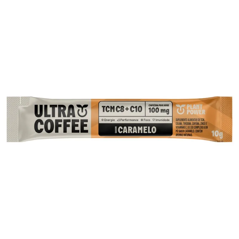 Suplemento Alimentar em Pó Plant Power Ultracoffee Caramelo Pacote 10g