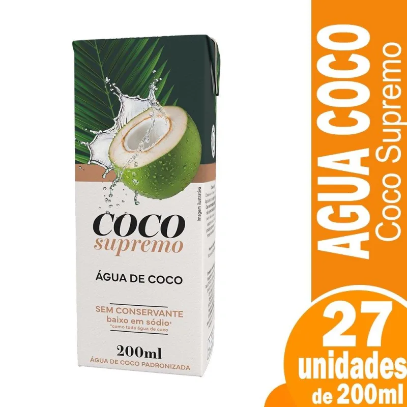 Agua De Coco Coco Supremo Padronizada 27x200ml - Não Informado