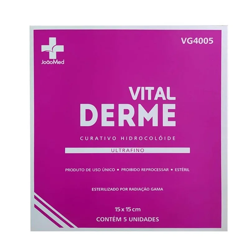 Curativo Hidrocoloide 15x15 Ultrafino Cx C/5 Vitalderme