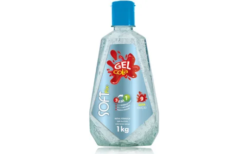 Gel Fixador Soft Fix 1000gr Cola Azul - SOFT FIX