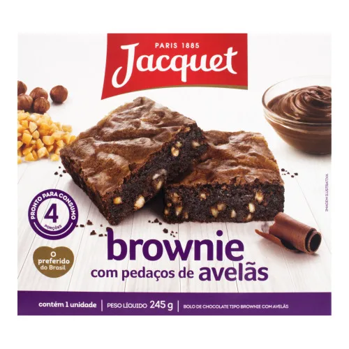 Brownie Pedaços De Avelãs Jacquet Caixa 245g - JACQUET