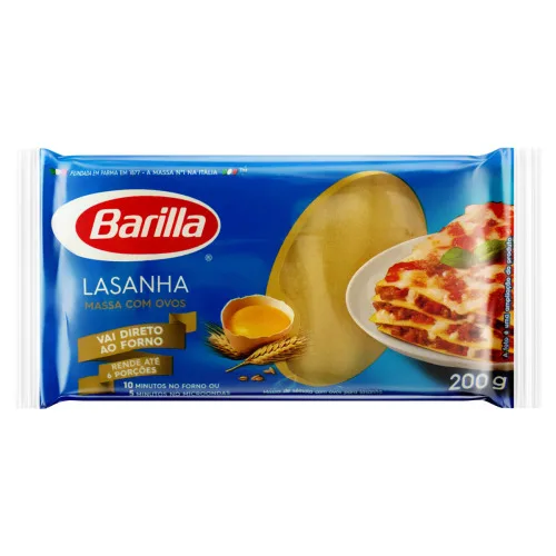 Massa Para Lasanha Barilla Pacote 200g - BARILLA