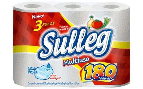 Toalha De Papel 3 Unidades Sulleg - SULLEG