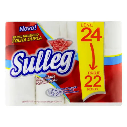 Papel Higiênico Sulleg Fd 30m L24 P22 Neutro - SULLEG